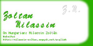 zoltan milassin business card